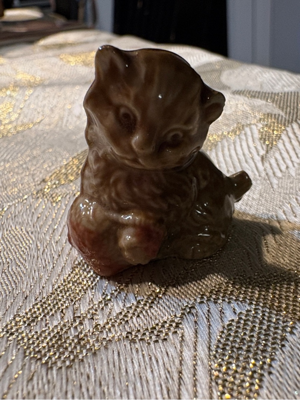 Vintage Wade Porcelain Kitten Figurine - Decorative Home Accent
